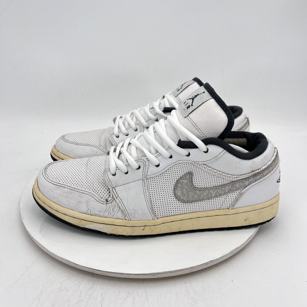 Nike Air Jordan 1 Phat Men Size 11 338145-110 White Anthracite Leather Sneaker